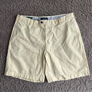 Orvis Shorts Men’s 38x9 Chino Yellow 100% Pima Cotton Pocket Casual Made in Peru